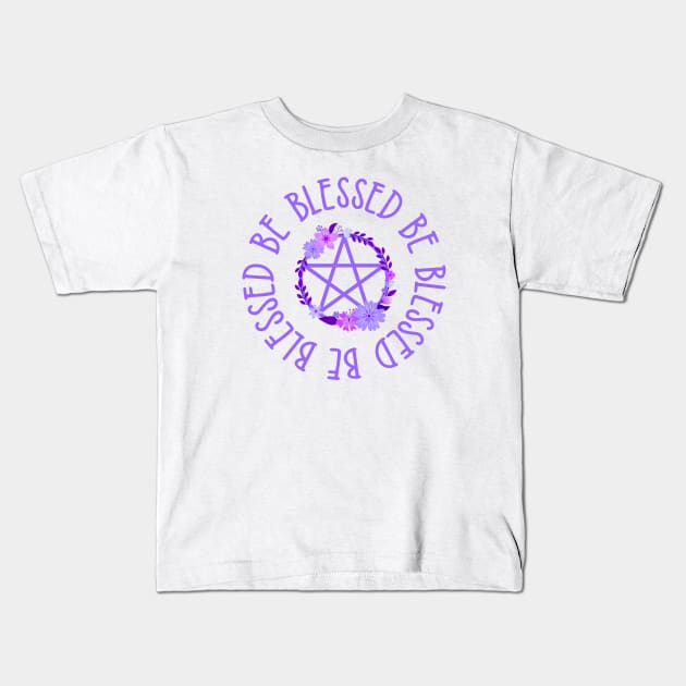 Purple Pentacle Design Cheeky Witch® Kids T-Shirt by Cheeky Witch